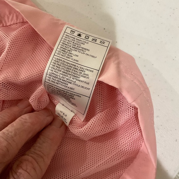 Nike Hooded Track Jacket Windbreaker Full Zip Pink & Grey Girls’ Size L (12-14) - Picture 7 of 12